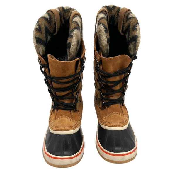 Sorel Joan of Arctic Chevron Knit Lace-Up Waterproof Winter Boots Women’s 6 - Picture 4 of 16